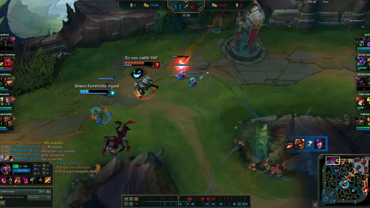 Shaco Feminista solando Faker (SKT) V&iacute;deo 1fps