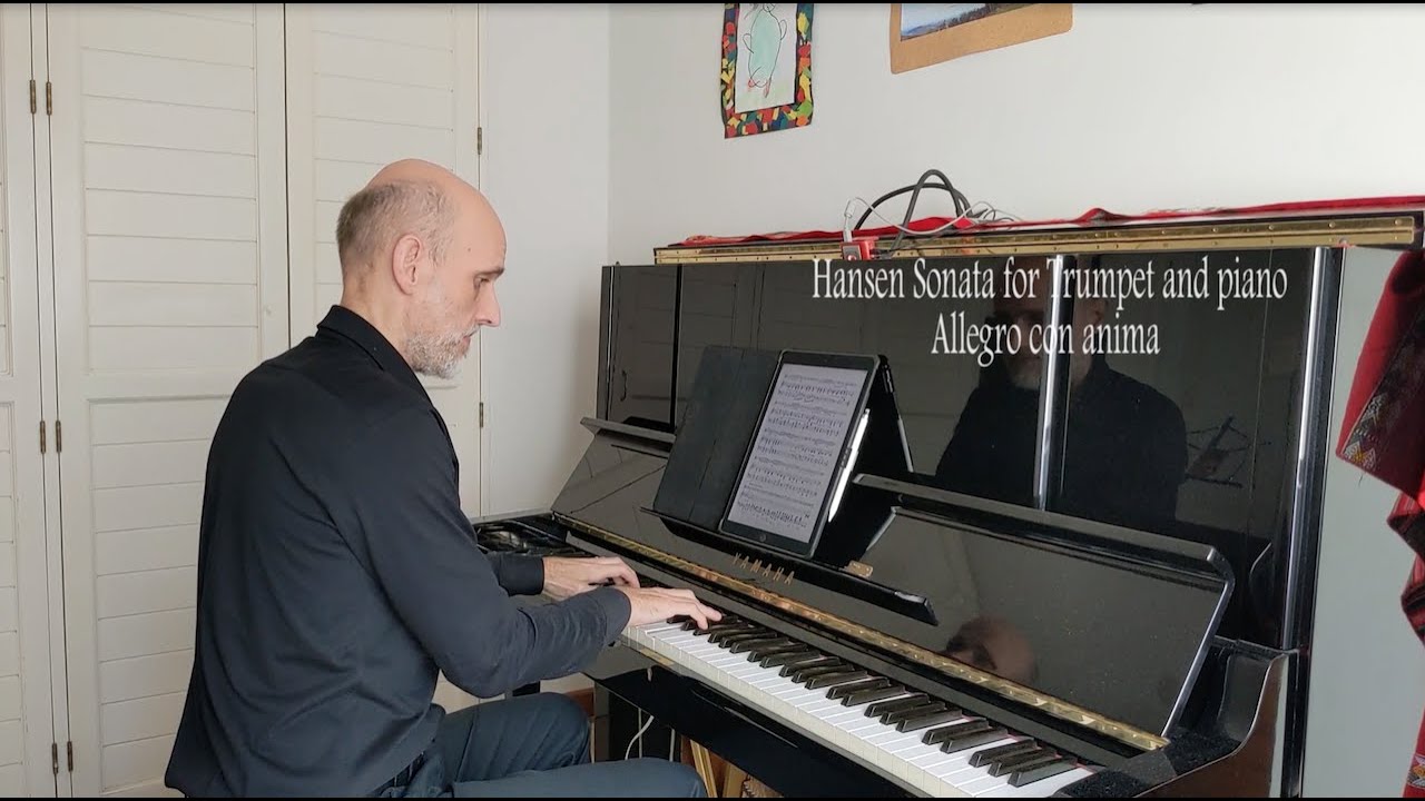 Hansen Sonata for cornet and piano - Allegro con anima - accompaniment - play along