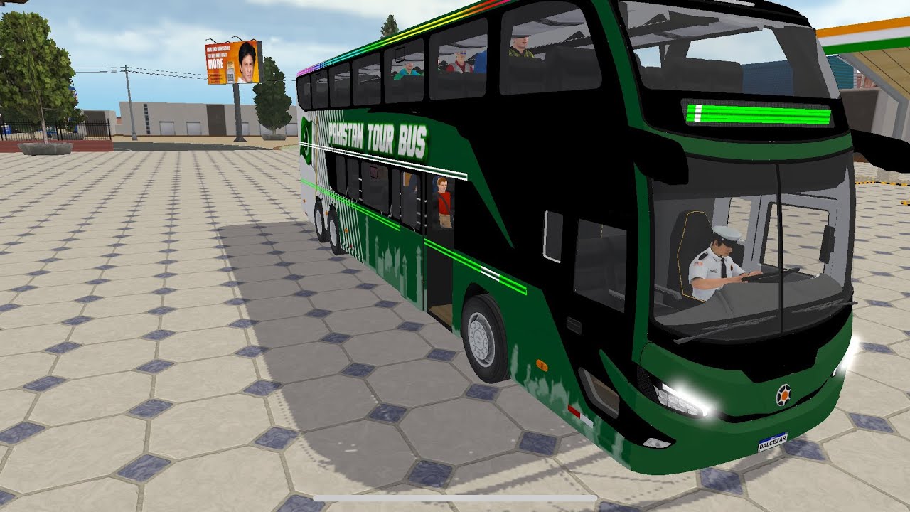 American bus driving gaming video 4K trading video