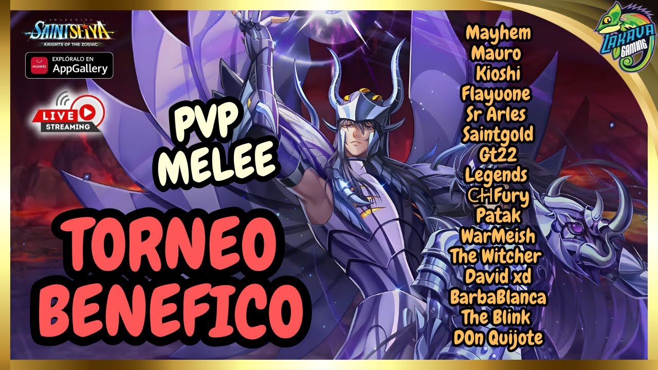 ⭕️En Vivo⭕️ MEGA TORNEO BENEFICO JAMIR  & PVP MeLee Finito Saint Seiya Awakening
