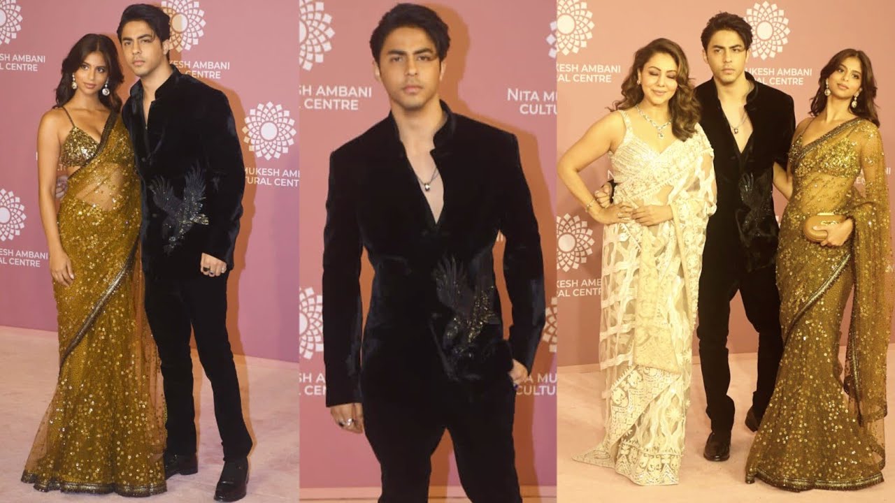 Gauri Khan, Suhana Khan & Aryan Khan arrived at Inaugration of Nita Ambani Cultural Centre 🤩💕📸