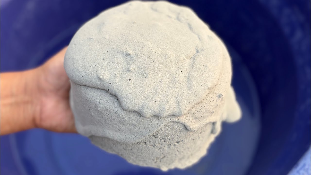 ASMR Very Soft Dusty 😻🤩Pure Cement Bigg Shapes Chunks Dipping powdery Crumble on lots of water 💦🌊🌊