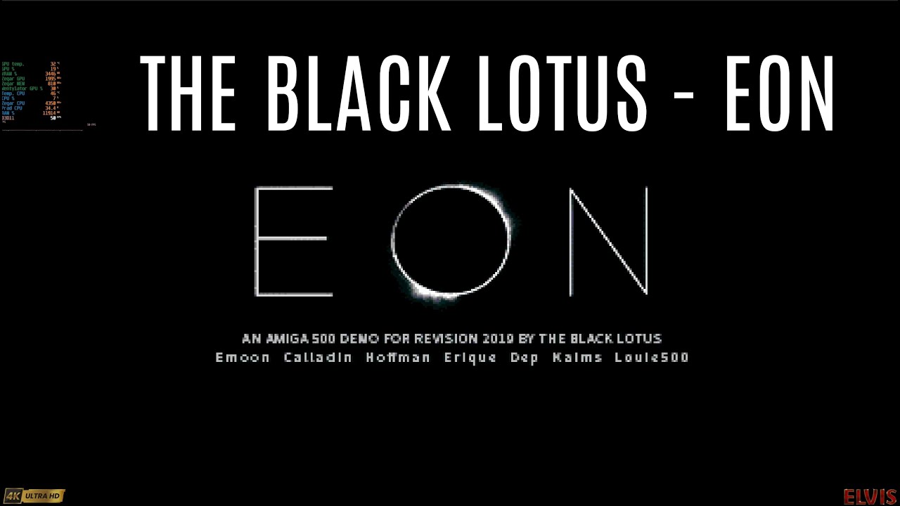 Demoscena Amiga OCS/ECS | THE BLACK LOTUS - EON | 1st place on Revision 2019 party | 4K
