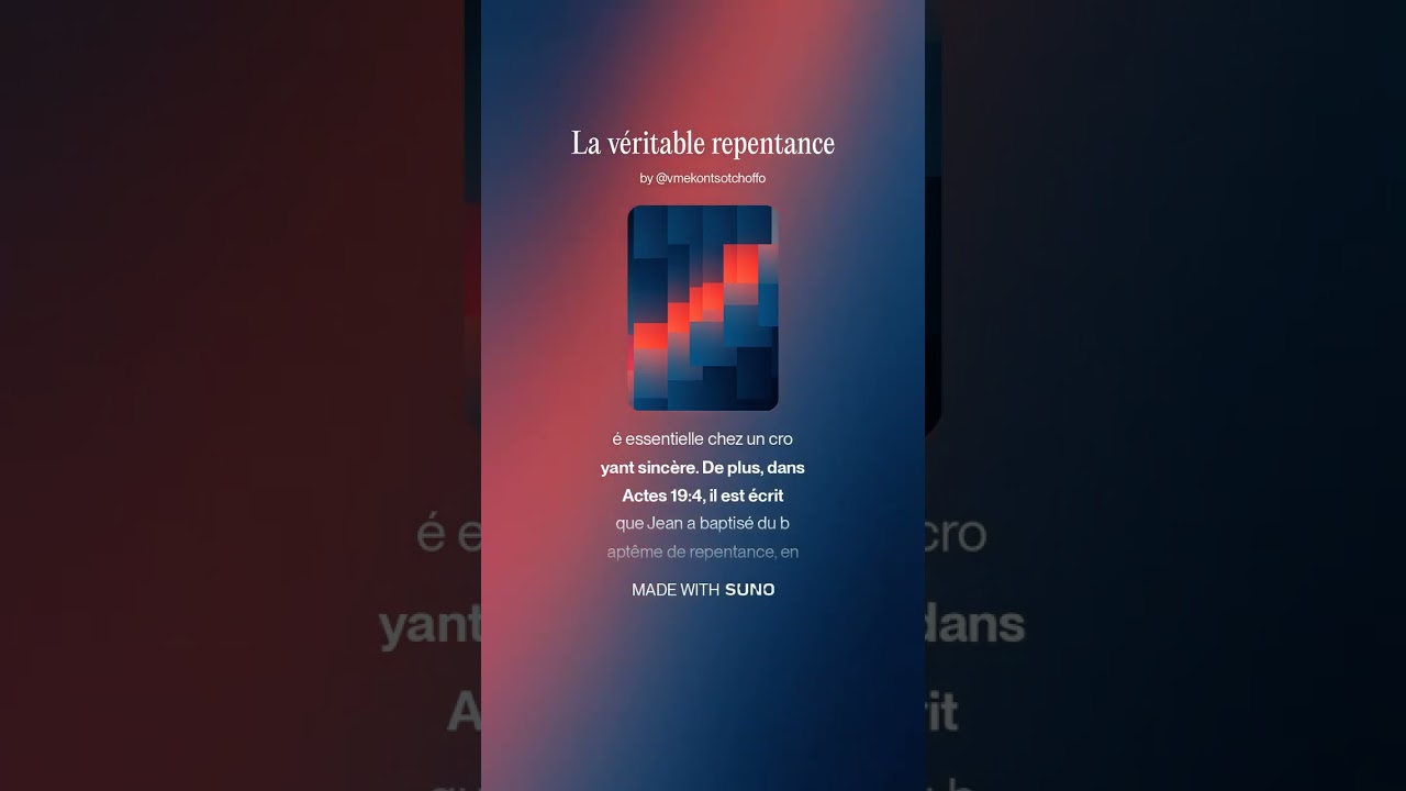 La véritable repentance