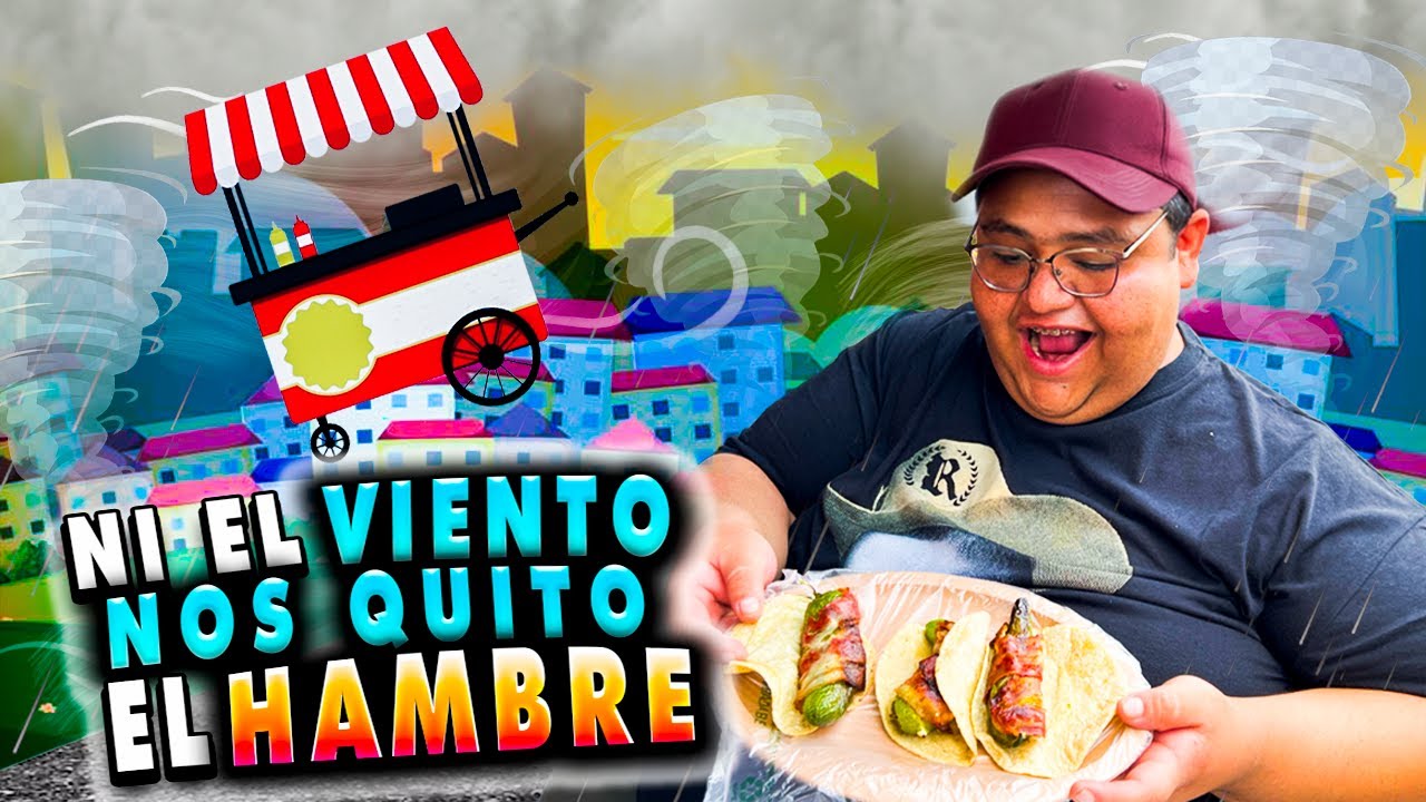¡Casi se vuela un puesto! Ruta gastronómica en una calle de antojo 🌮🥩🌯