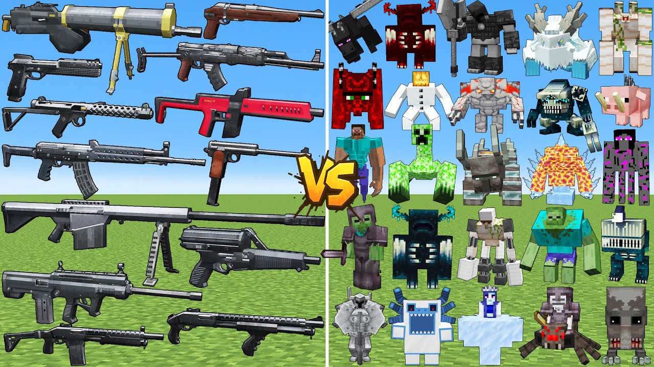 What TaCZ SXGun Can Defeat The Most All New Epic Bosses in Minecraft?