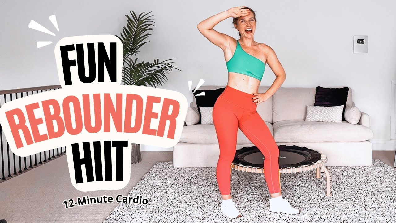 Fun Rebounder HIIT Workout to Music | 12-Minute Mini Trampoline Cardio
