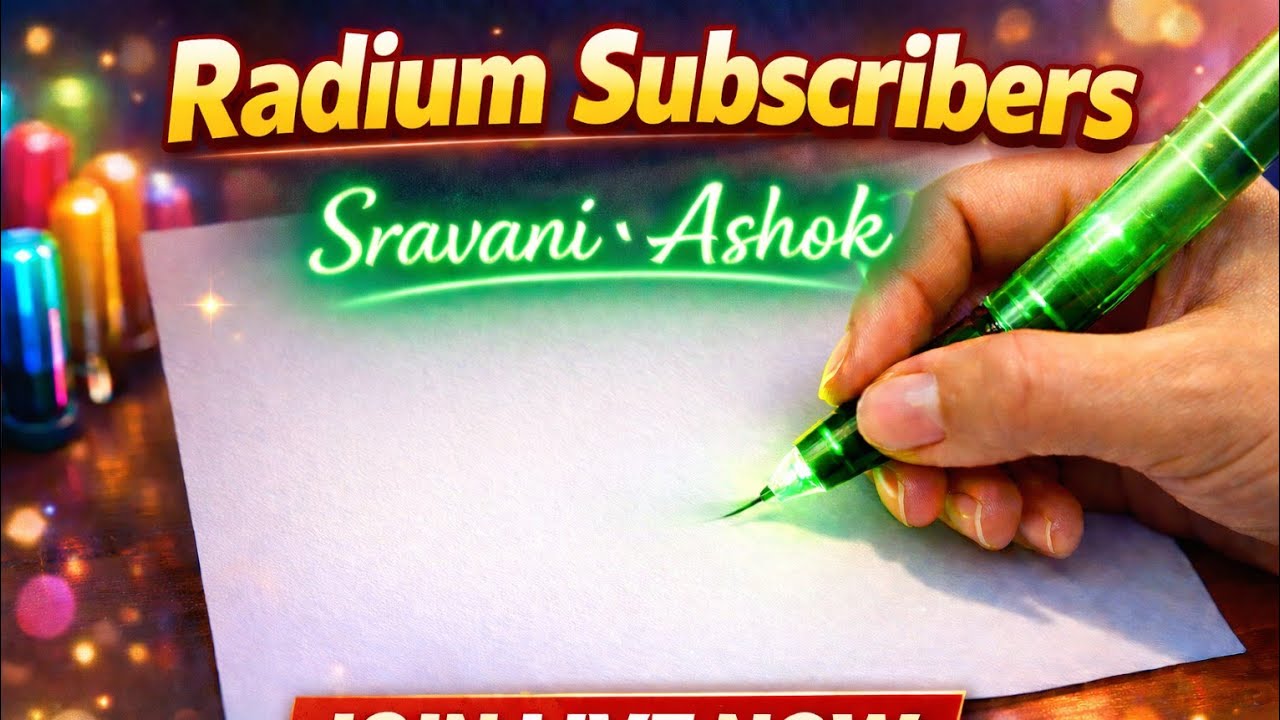 LIVE Name Writing for Radium Subscribers ✍️ Comment Your Name Now😘🥰🤫