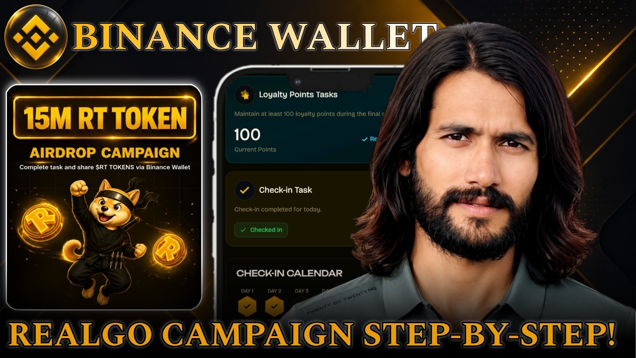 Binance Web3 &times; RealGo Campaign | Step-By-Step Guide | 15M RT Token Airdrop | Crypto Airdrop Today