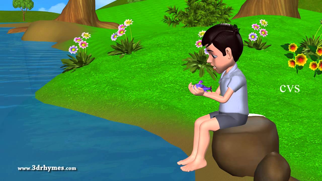 12345 Once i caught a fish alive - 3D Animation English Nursery rhyme for children