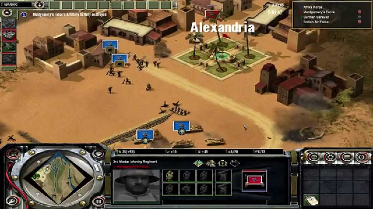 Axis & Allies Axis Campaign Mission 3: Battle at Suez Canal (Germany)