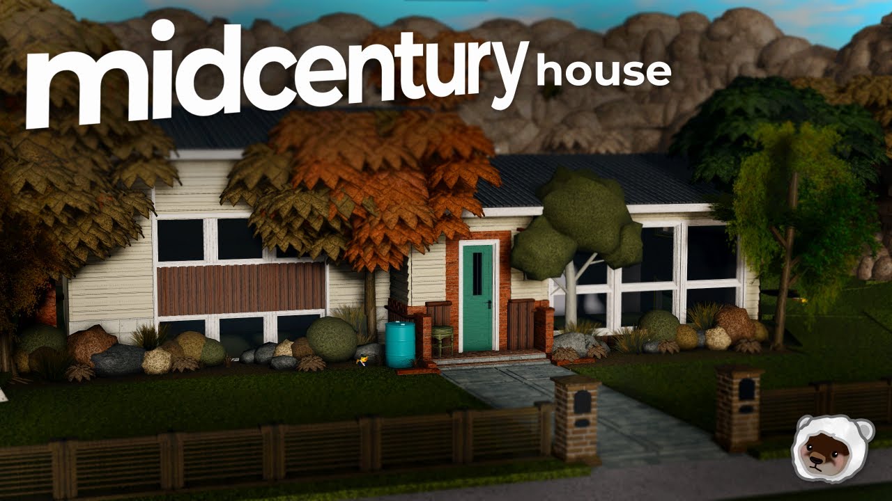 building a MIDCENTURY house in BLOXBURG