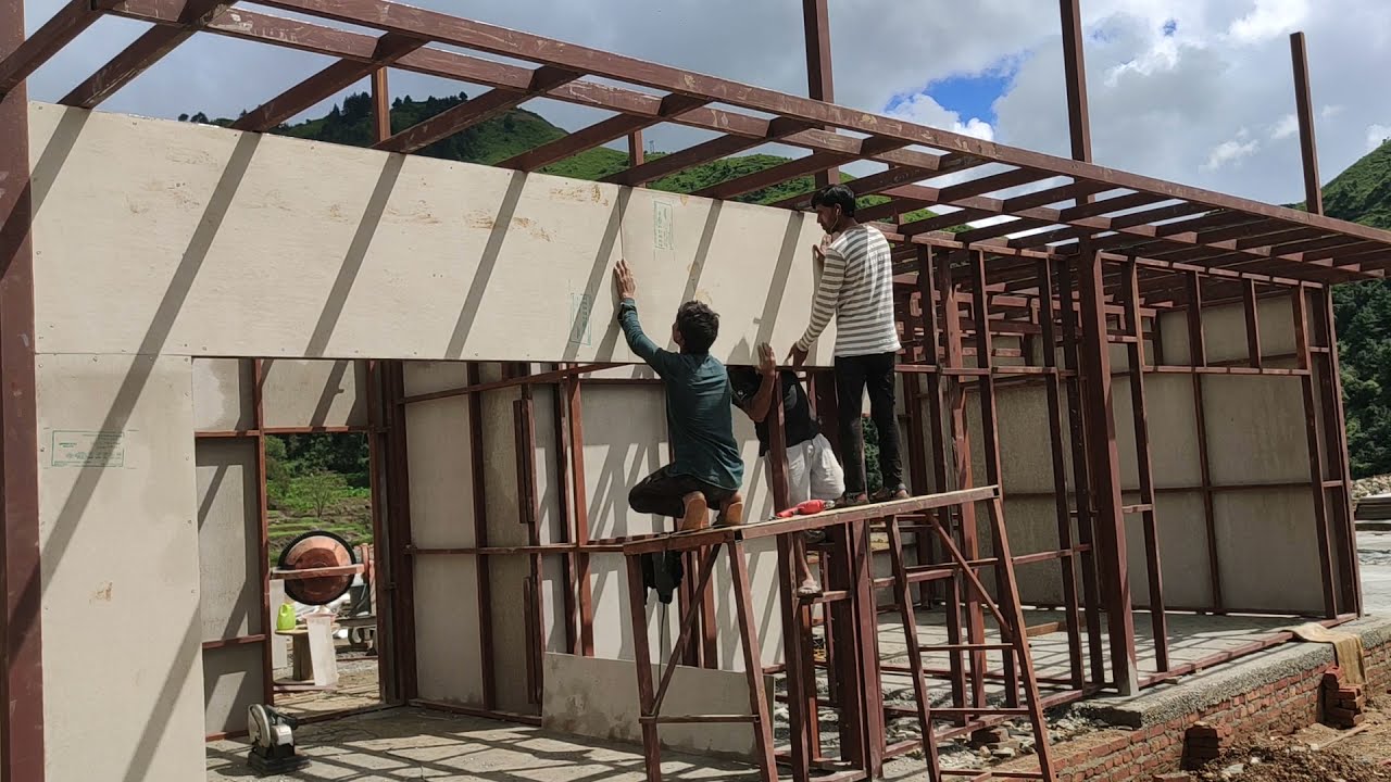 Cement board fixing | Pre-fabricated resort |