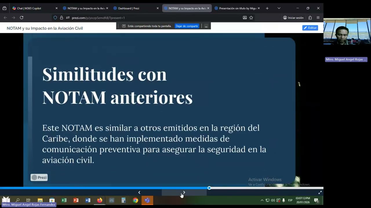 La FAA advierte de actividad militar en México, Explicación del NOTAM