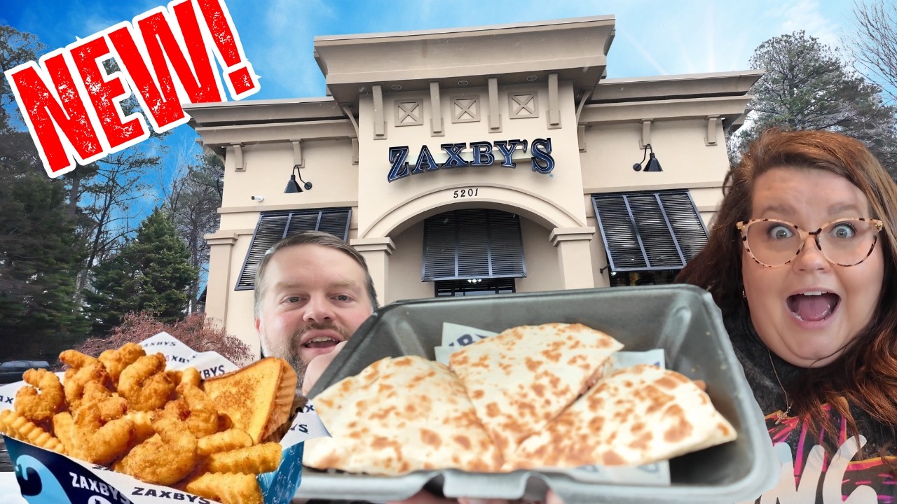 Zaxby's NEW Chicken Bacon Ranch Quesadilla + Land & Sea Garlic Buffalo Shrimp & Tenders Taste Test!