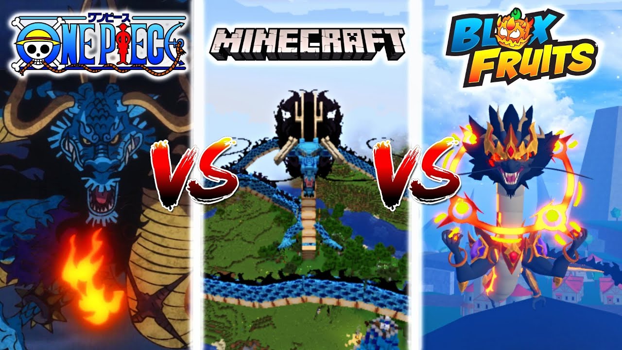 Uo Uo no mi Model: Dragon Anime VS  Minecraft VS Roblox!! - Blox Fruits/Minecraft/Anime