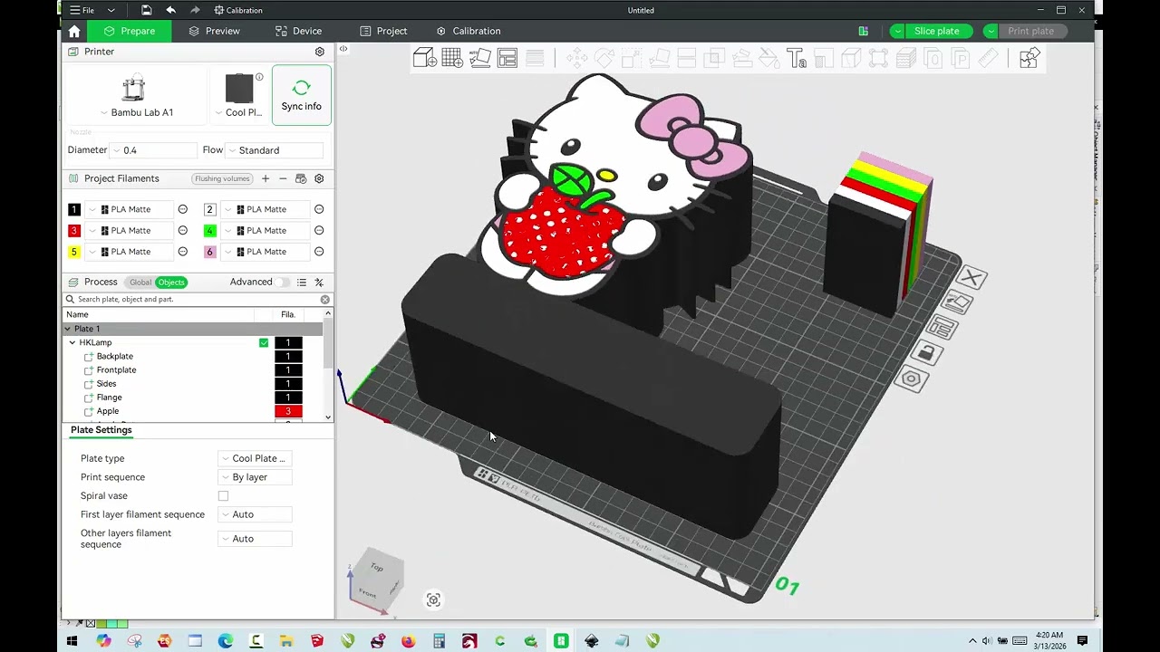 3D-печать - преобразование SVG-файла в 3D-модель основания лампы HK с помощью Bambu Studio - БЕСП...