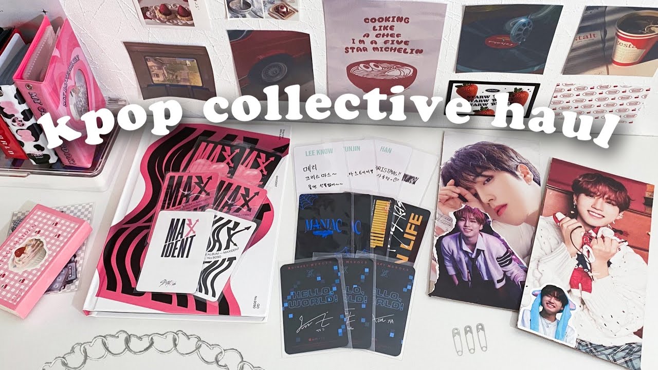 подарок от зрительницы, распаковка фотокарт stray kids, xdinary heroes  📔 kpop collective haul