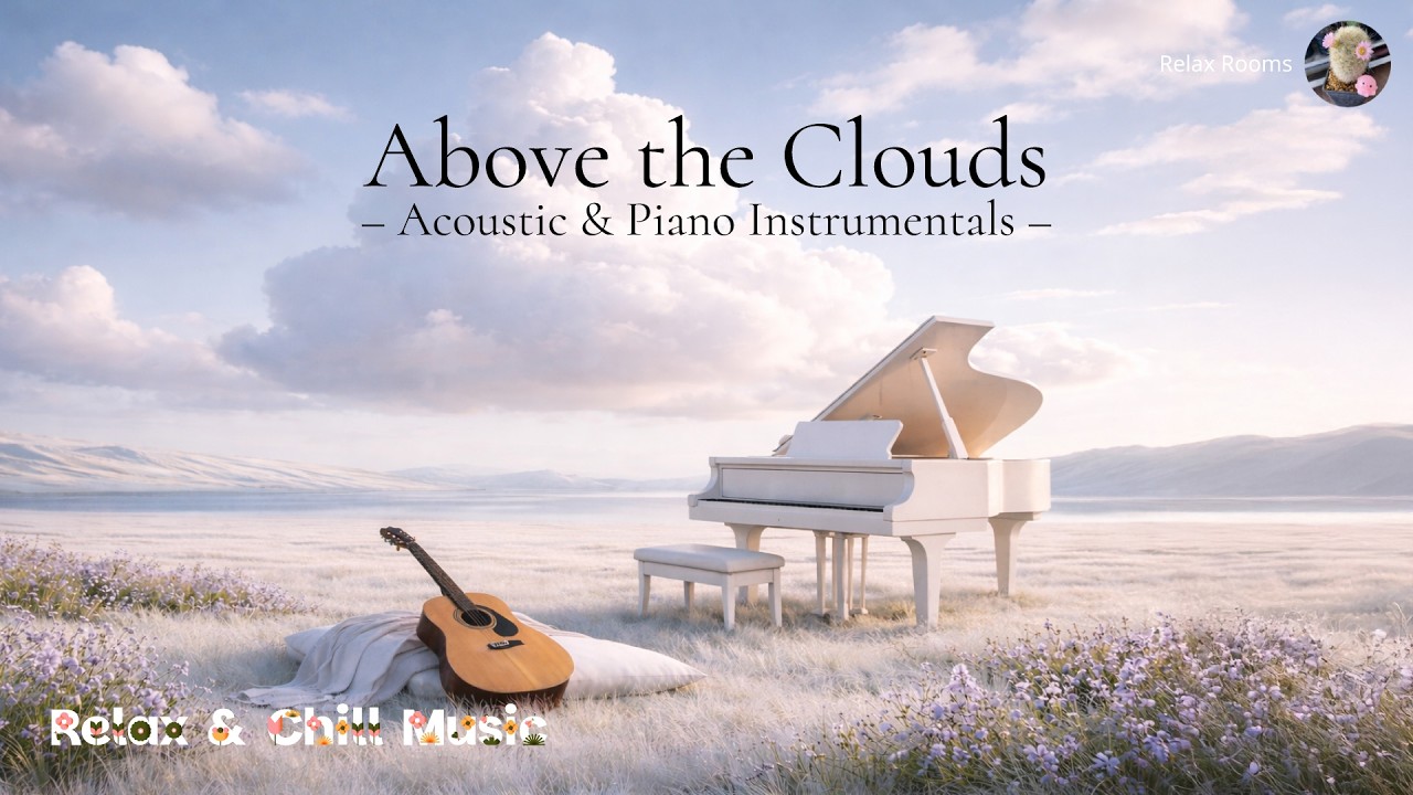 ABOVE THE CLOUDS ☁️ Calm Acoustic Guitar Instrumental for Relax, Focus & Sleep | Relax Rooms