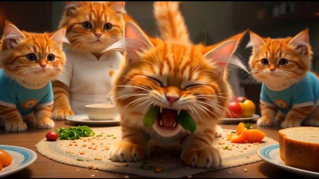 Тётя Хала всё съела! 😱 Пушистая мама и котята наблюдают