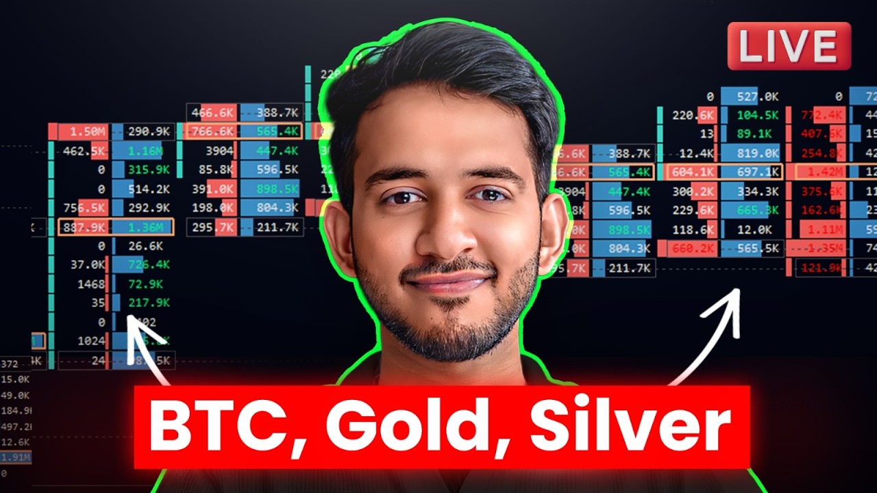 LIVE ⚠️ BTC Gold Silver Pump Or Dump? (Live Analysis)