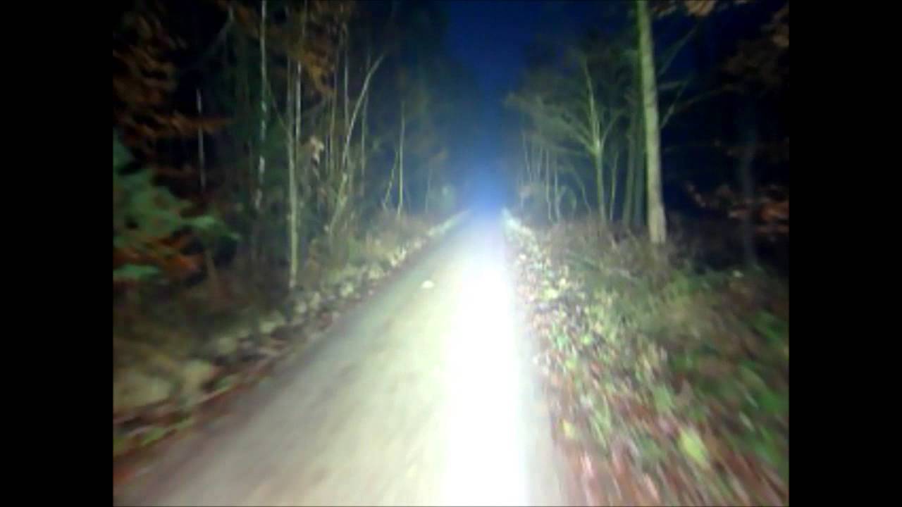 360W LED + 400W HID spot bicycle light - not really a nightride