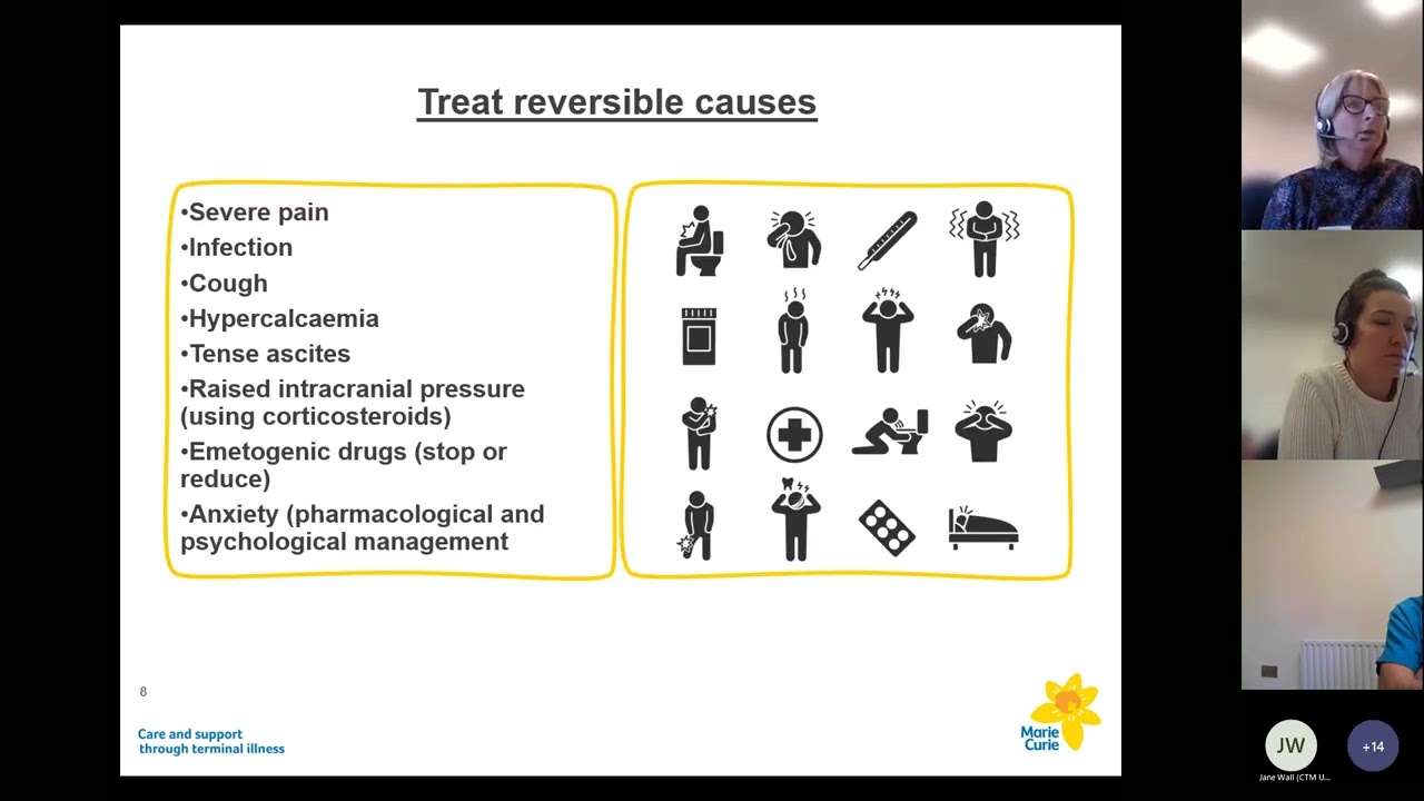 Symptom control of pain, nausea and vomiting - part of CVUHB palliative care webinar series
