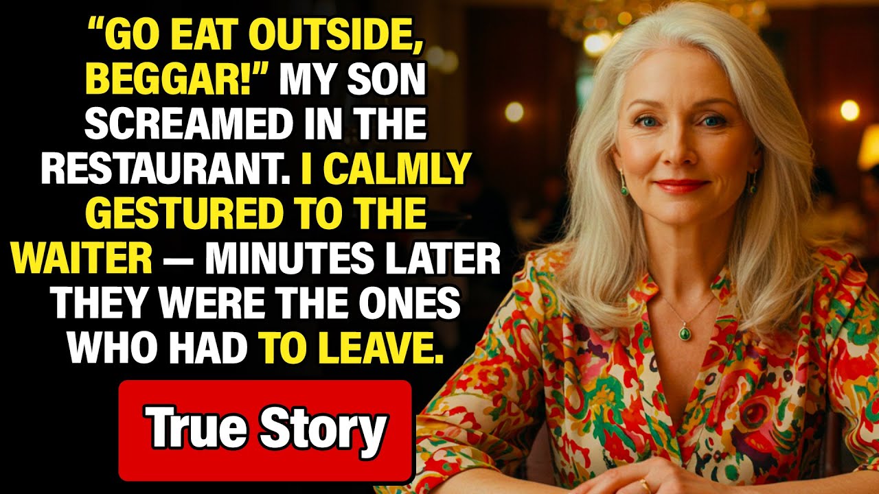 “Go Eat Outside, Beggar!” My Son Shouted. I Smiled — Later, He And His Family Were Thrown Out.