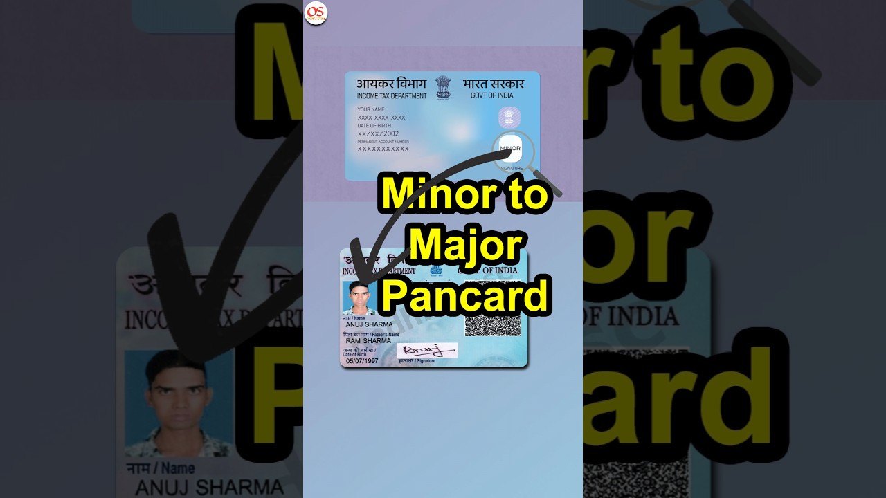 Minor to Major Pan Card update process #onlinesociety