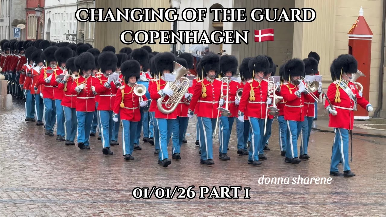 Changing of the Guard in Copenhagen  🇩🇰 01/01/26 Part 1