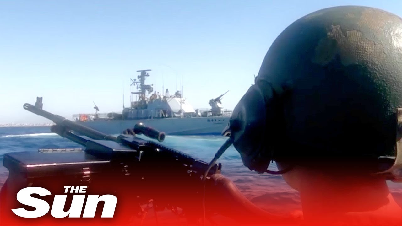 Israeli navy patrol the sea near Gaza as the Israel-Hamas conflict rages on