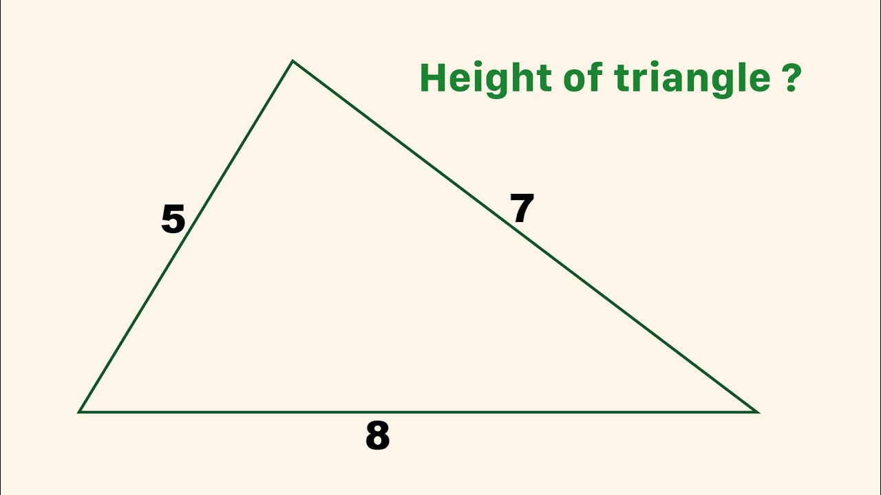 Find the height of this triangle.