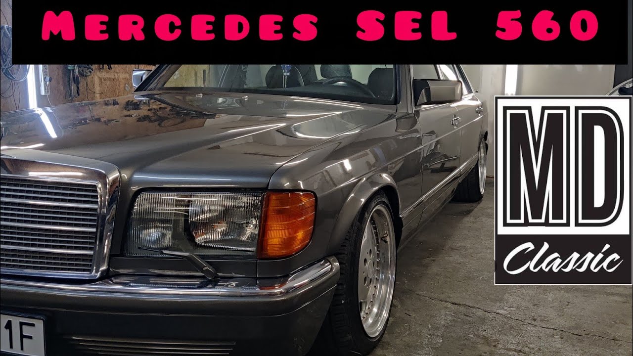 Mercedes 126 SEL 560 po lakierowaniu zderzak&oacute;w 