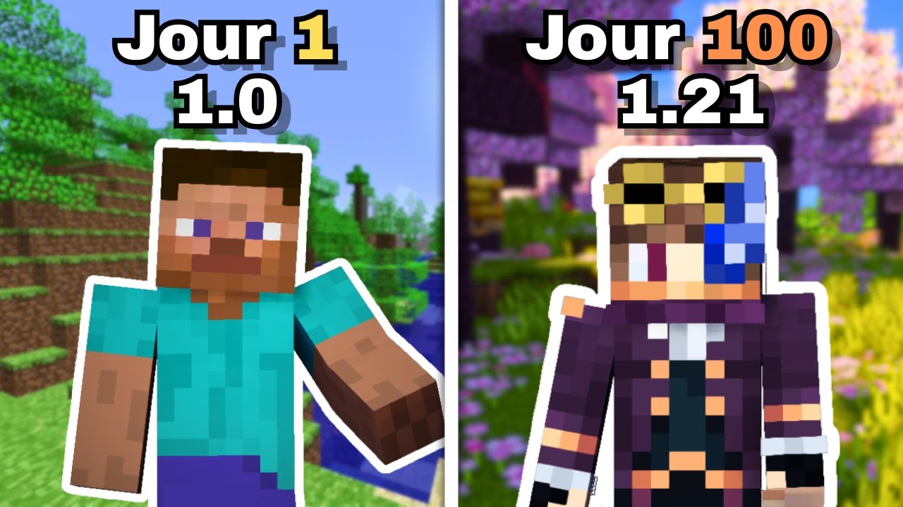 J'ai survécu 100 JOURS dans Toutes les VERSIONS de MINECRAFT !