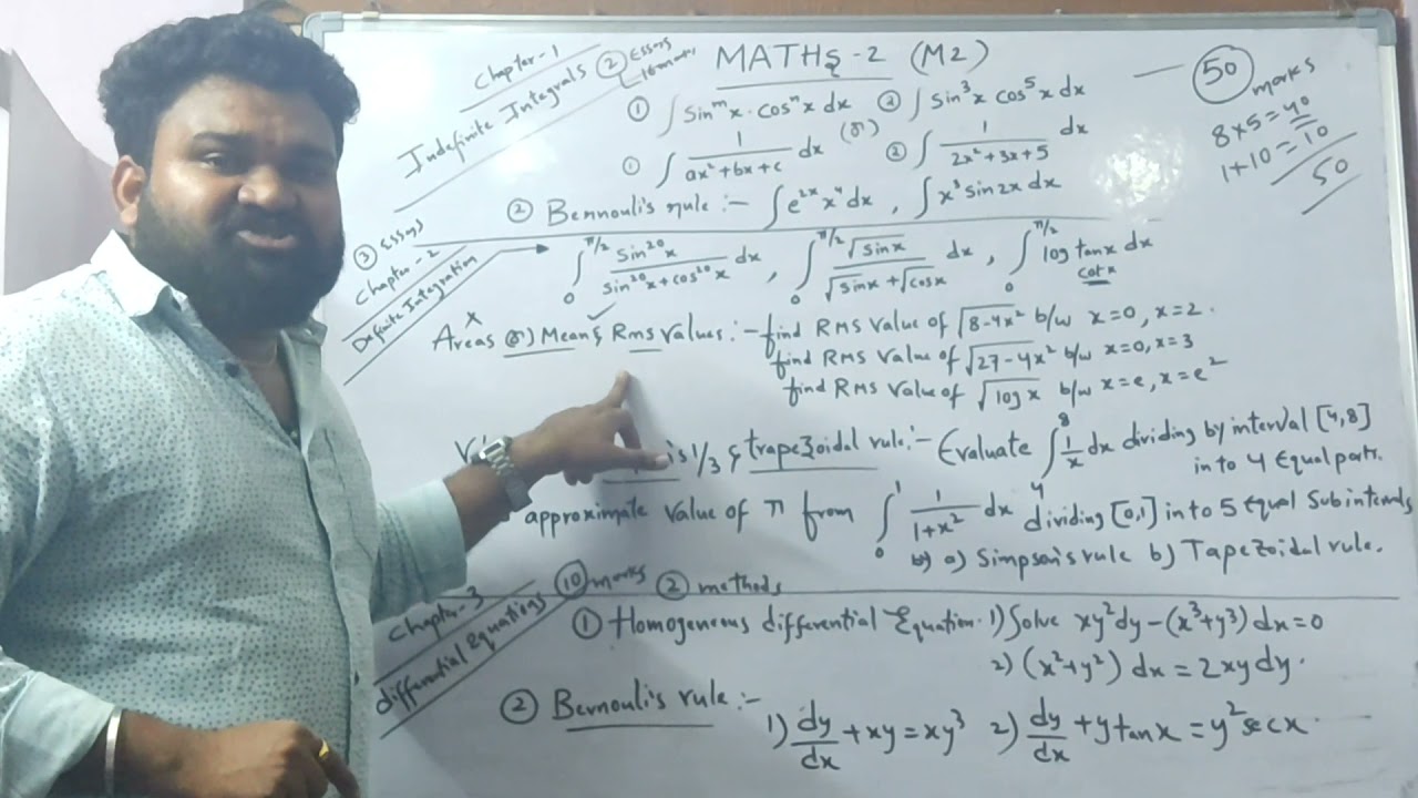 M2 Mathematics-2 Imp questions how to pass easily M2@mechanicaltechtelugu8558