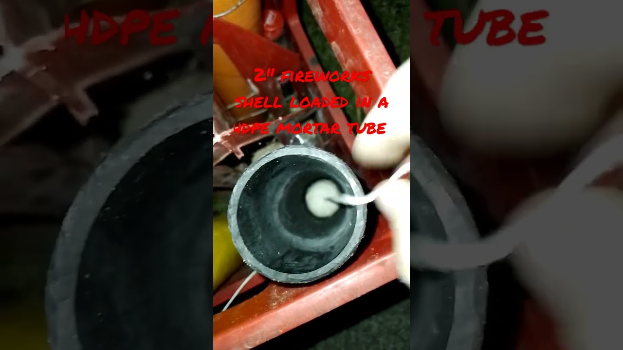 2 inch Fireworks Shell loaded in HDPE mortar tube