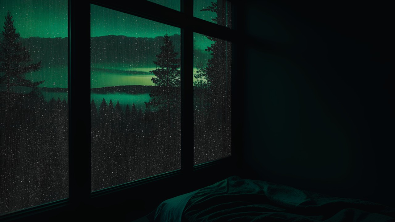 Gentle Midnight Rain Outside the Window | Peaceful Dark Ambience for Deep Sleep