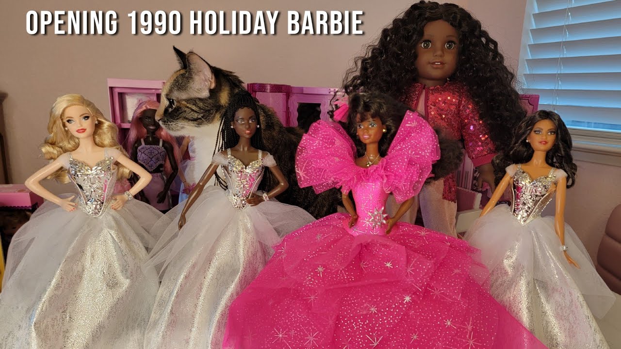Barbie- Opening 1990 Holiday Barbie!