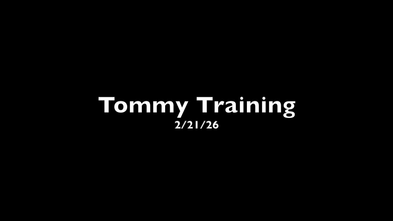Tommy Training 2/21/26