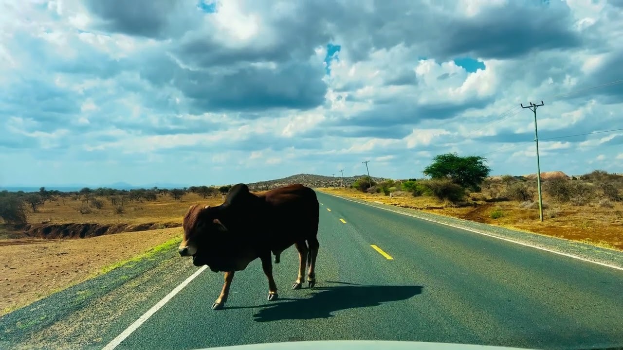 Emali Oloitokitok road southern Rift Valley Tanzanian border Kenya East African Travels Documentary 