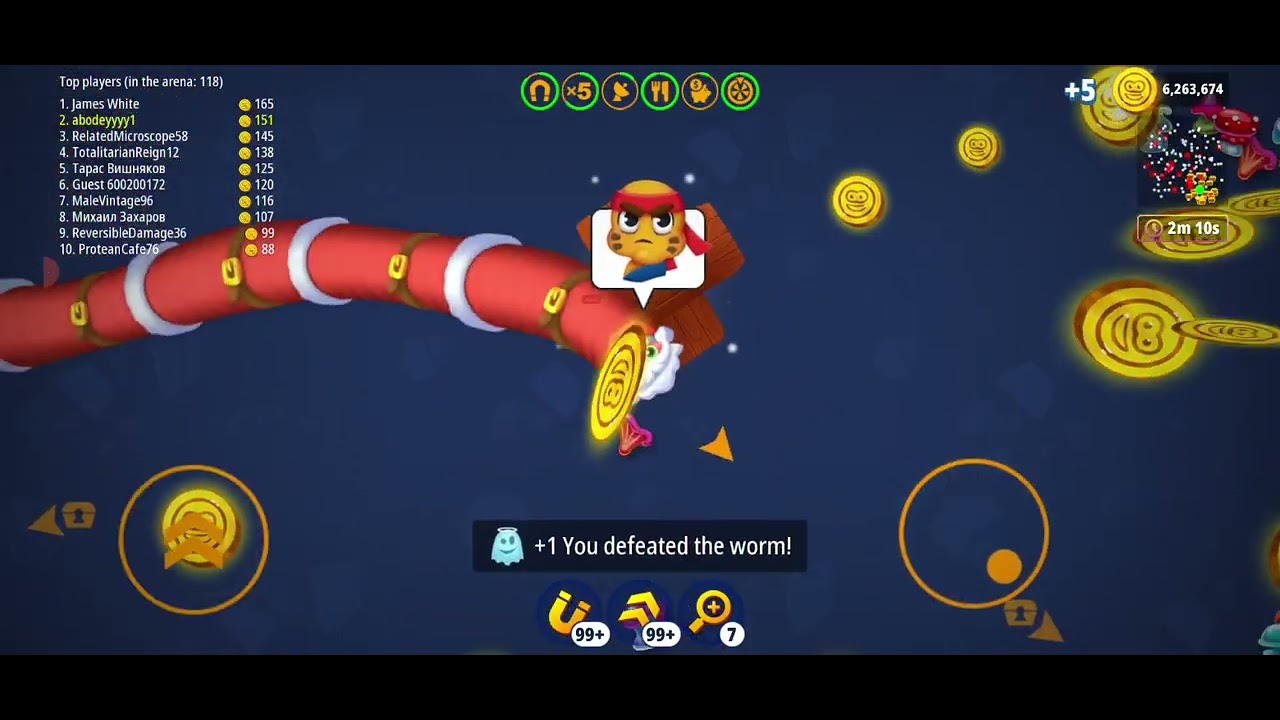 Mine in Worms zone io 