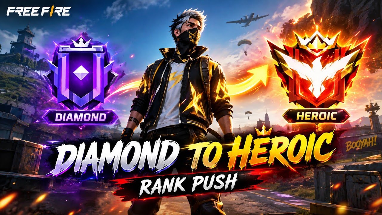 Rank pushing Diamond to Heroic.🤯💯 #freefire