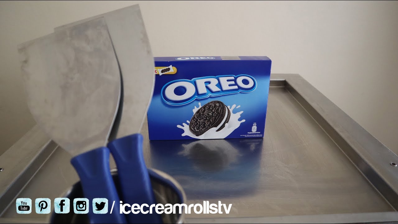 Ice Cream Rolls | How to make rolled fried Ice Cream w/ Oreo Cookies | ASMR | Satisfying 먹방
