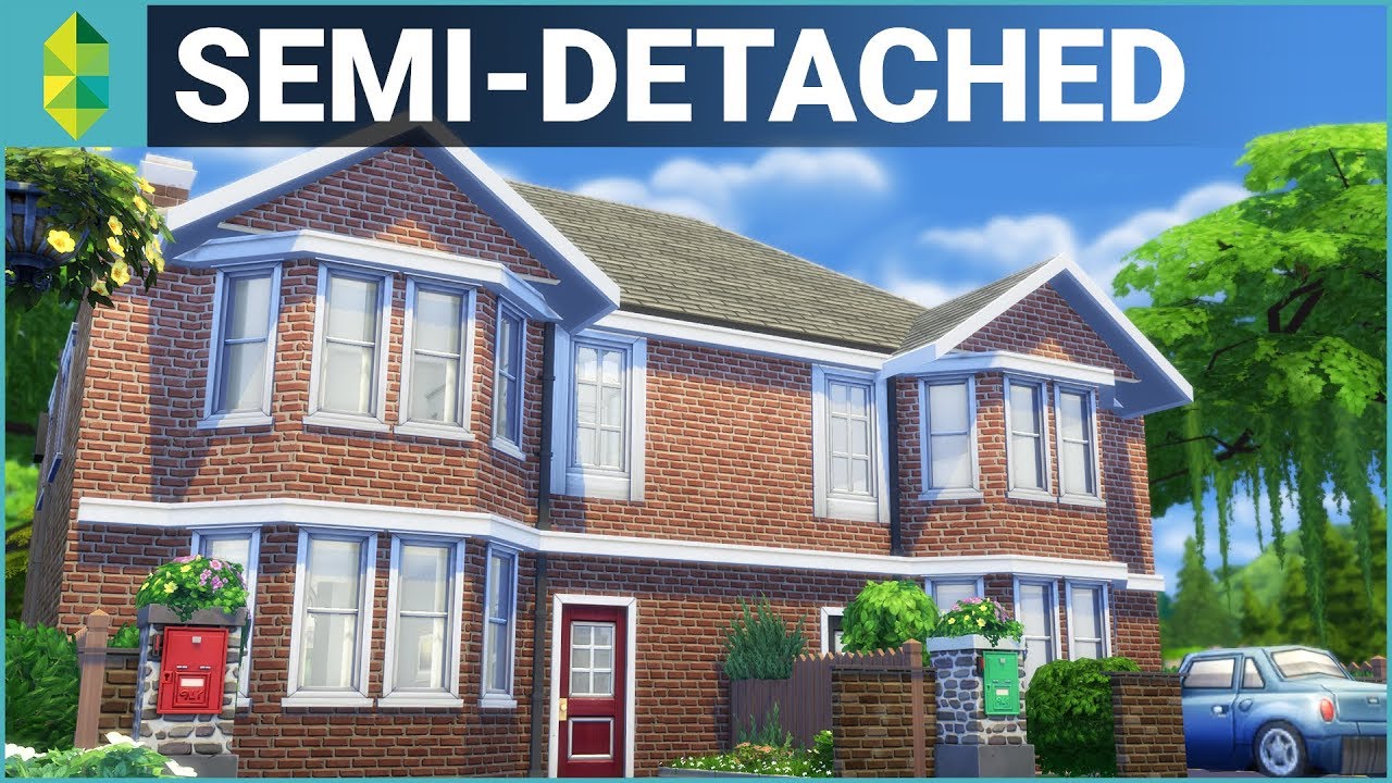 SEMI-DETACHED British Home | The Sims 4 House Building