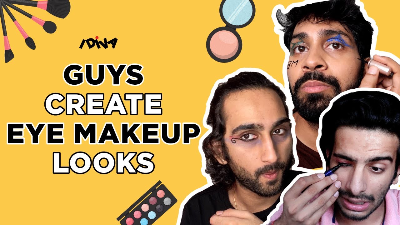 Guys Create Eye Makeup Looks For The First Time |Makeup Challenge Ft Ankush, Aaron And Vishnu| iDiva