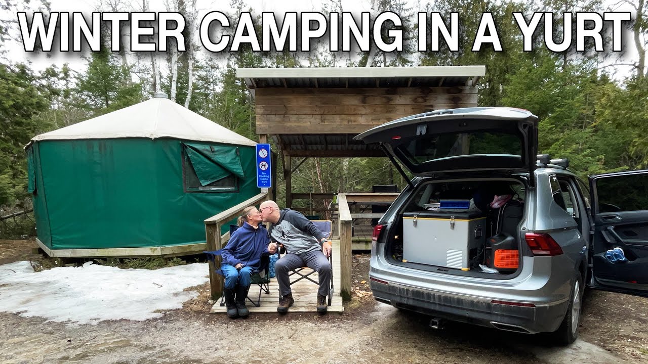 1st Time Winter Camping in a Yurt