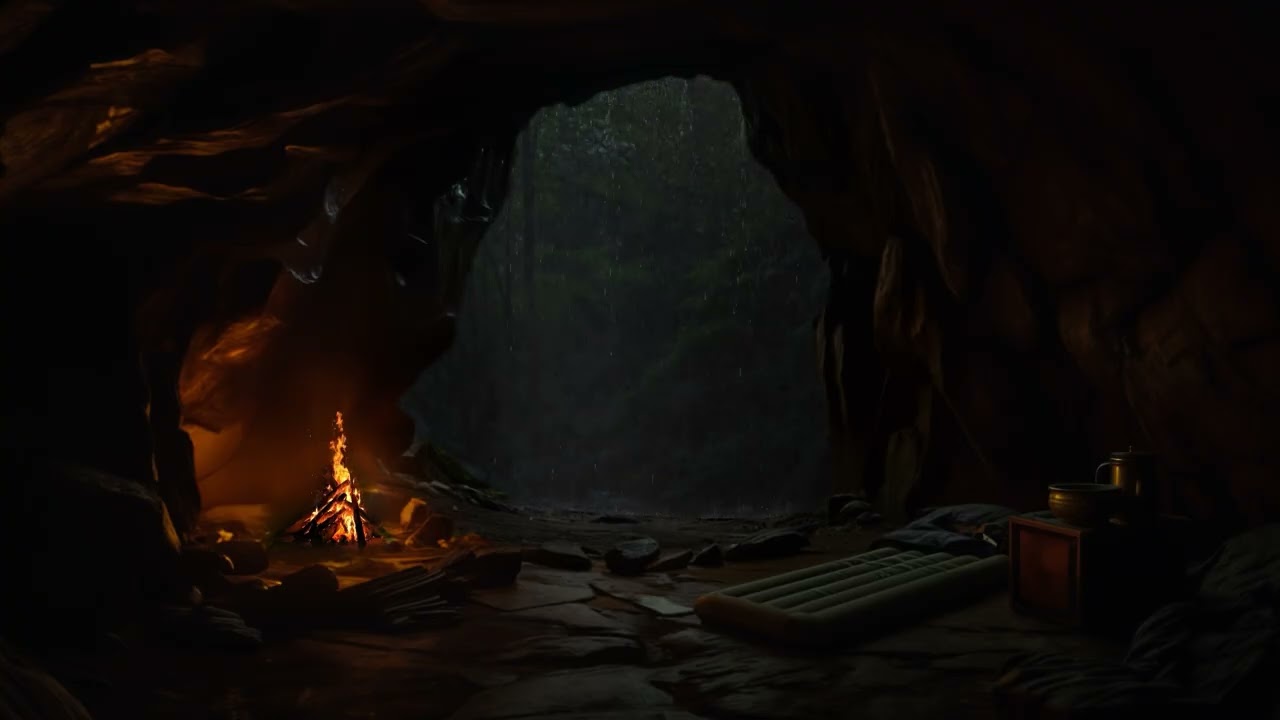 Fall Asleep in 5 Minutes with Gentle Cave Rain  Natural White Noise for Deep Sleep and Calm
