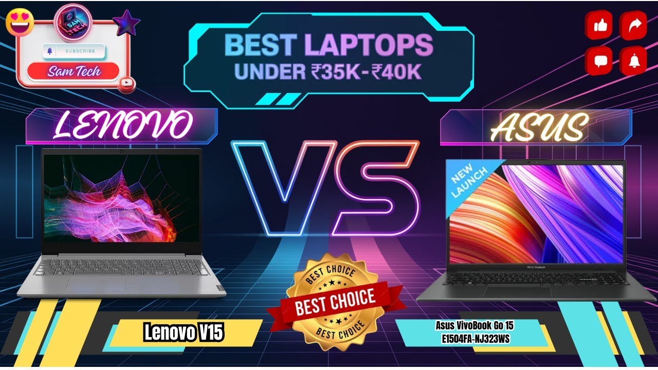 Lenovo V15 (82KBA033IH) VS Asus VivoBook Go 15 E1504FA-NJ323WS FULL COMPARISON |LENOVO|ASUS|Laptop