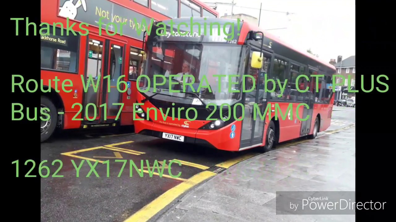 Route Visual: W16 Chingford Mount - Leytonstone |1262 YX17NWC| CT Plus