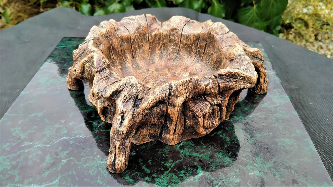 Пепельница Пенёк из цемента своими руками.Ashtray Stump made of cement with your own hands
